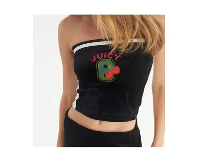 Juicy Couture Women's Tube Top With Kangaroo Pocket