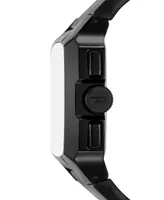 Diesel Men's Cliffhanger Chronograph Black Leather Watch 40mm