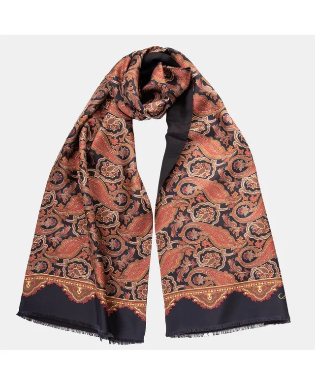 Elizabetta Sondrio - Wool Backed Silk Scarf - Chocolate - Brown