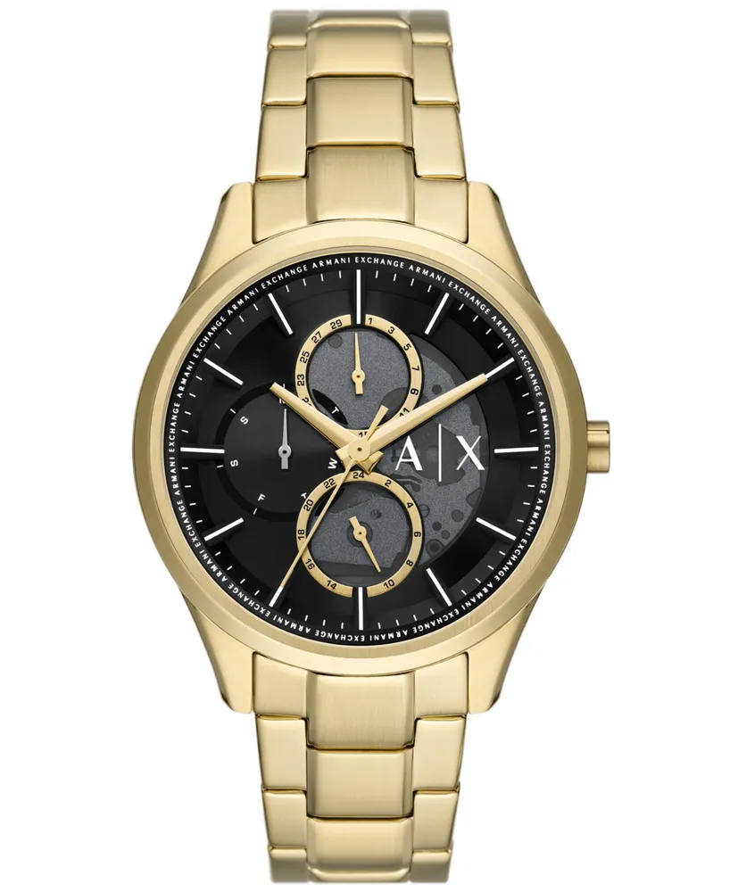 A|X Armani Exchange Men's Dante Multifunction Gold-Tone Stainless Steel Watch 42mm