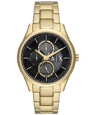 A|X Armani Exchange Men's Dante Multifunction Gold-Tone Stainless Steel Watch 42mm