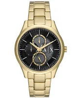 A|X Armani Exchange Men's Dante Multifunction Gold-Tone Stainless Steel Watch 42mm