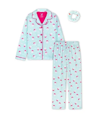Max & Olivia Big Girls Pajama with Scrunchie, 3 Piece Set