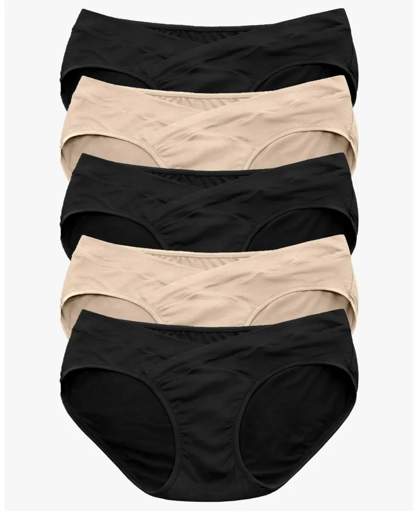 Mid-Rise Supima® Cotton-Blend Bikini Underwear 5-Pack for Women