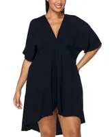 Raisins Curve Plus Paraiso Twist Cover Up Dress