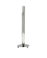 The Novogratz Silver Stainless Steel Metal Abstract U-Shaped Candelabra, 10" x 6" x 14"