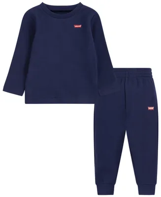 Levi's Baby Boys Thermal Sweatshirt and Joggers, 2 Piece Set