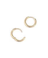 Unwritten Multi-Color Glass Mix and Match Hoop Earring Set