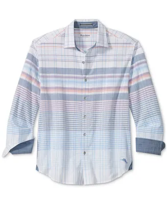 Tommy Bahama Men's Coastline Cord Horizon Lines Plaid Long-Sleeve Button-Up Shirt