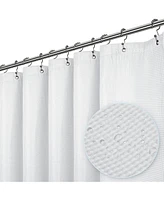 72" W x 72" H Waffle Weave Fabric Shower Curtain