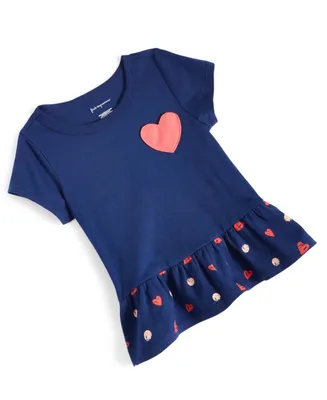 First Impressions Baby Girls Heart Pocket Short Sleeve T Shirt, Created for Macy's