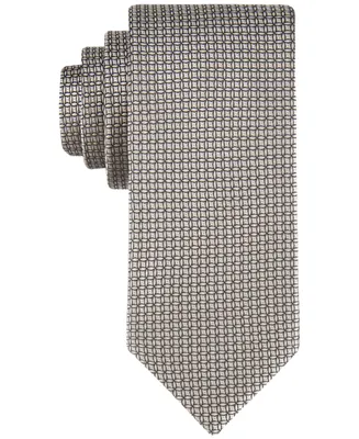 Calvin Klein Men's Solid Geo-Print Tie