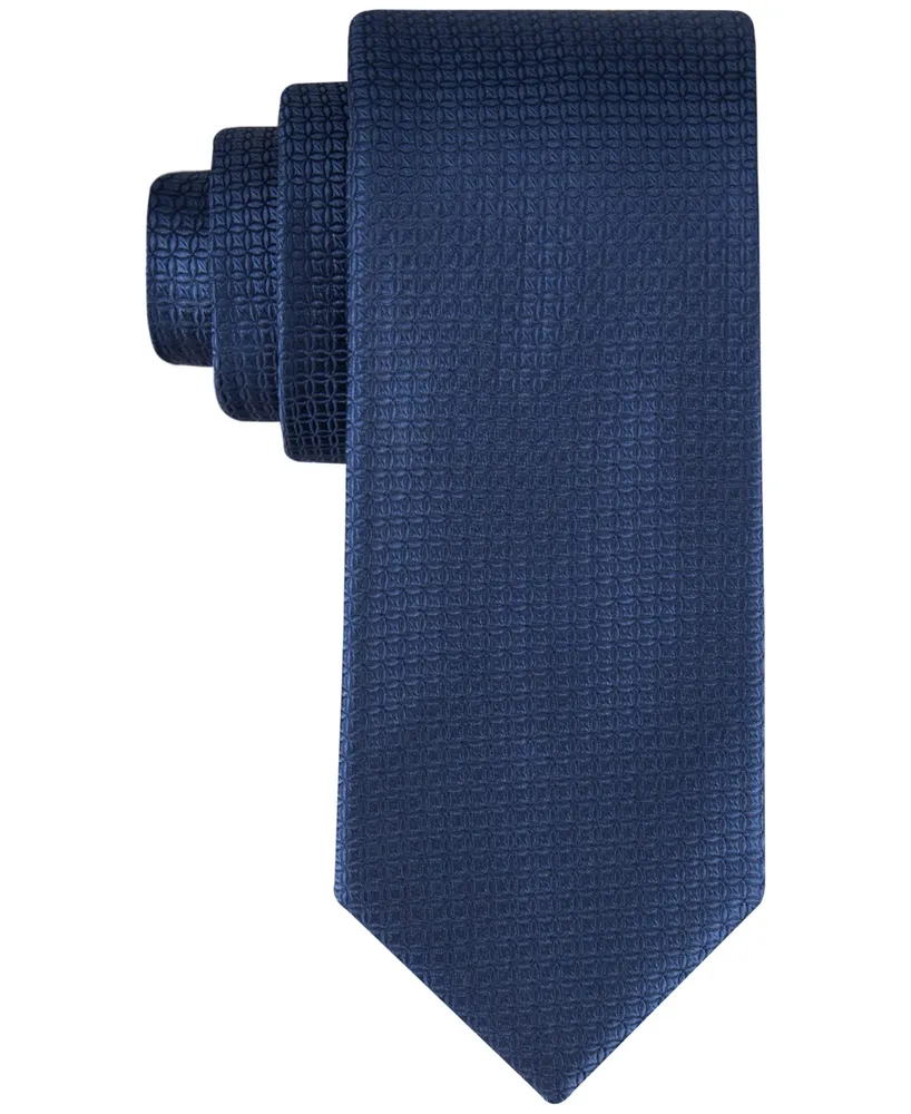 Calvin Klein Men's Solid Geo-Print Tie