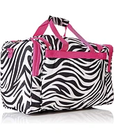 World Traveler 16-Inch Zebra Gym Bag Duffle Bag