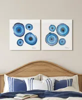 Empire Art Direct Mineral Rings I Ii Frameless Free Floating Tempered Glass Panel Graphic Wall Art, 24" x 24" x 0.2" Each