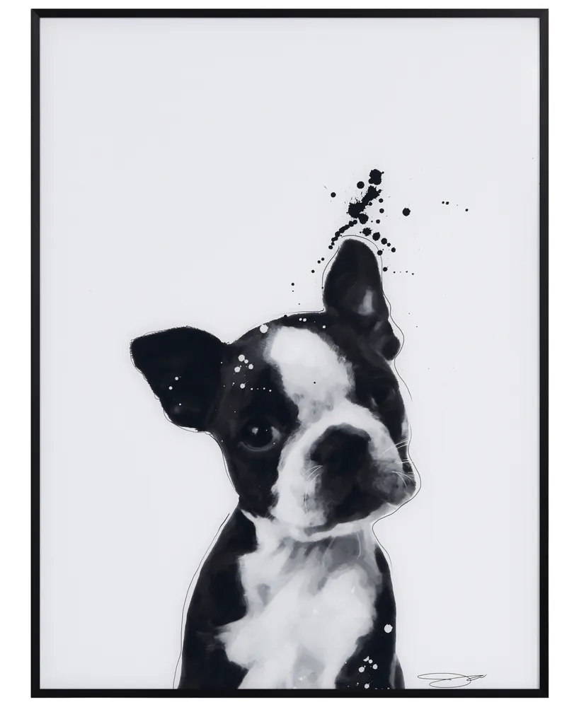 Illustrated Boston Terrier Flip Flops