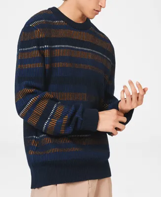 Ben Sherman Men's Stripe Crew Sweater