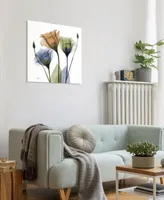 Empire Art Direct "Gentian Buddies" Frameless Free Floating Tempered Glass Panel Graphic Wall Art, 24" x 24" x 0.2" - Multi