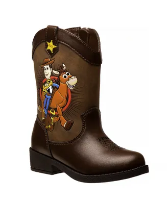 Disney Pixar Little Boys Toy Story Slip On Light Up Cowboy Boots