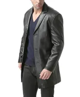 Bgsd Men Carter Three-Button Leather Car Coat