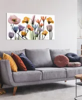 Empire Art Direct "Flowerscape Portrait" Frameless Free Floating Tempered Glass Panel Graphic Wall Art, 24" x 48" x 0.2" - Multi