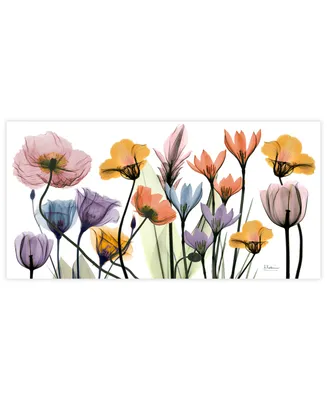 Empire Art Direct "Flowerscape Portrait" Frameless Free Floating Tempered Glass Panel Graphic Wall Art, 24" x 48" x 0.2" - Multi