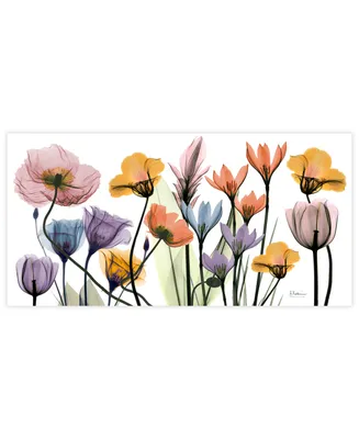 Empire Art Direct "Flowerscape Portrait" Frameless Free Floating Tempered Glass Panel Graphic Wall Art, 24" x 48" x 0.2"