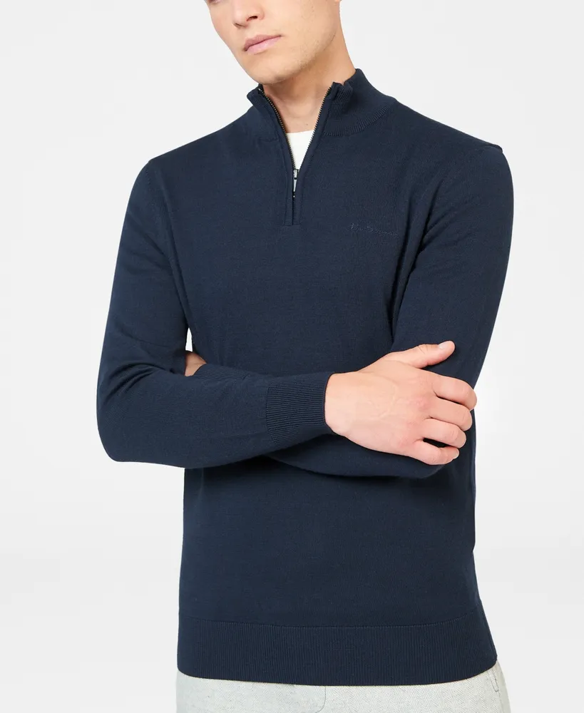 Ben Sherman Men's Merino Half Zip Sweater