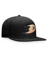 Men's Fanatics Black Anaheim Ducks Core Primary Logo Fitted Hat