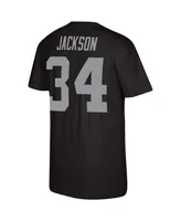 Men's Mitchell & Ness Bo Jackson Black Los Angeles Raiders Retired Player Name Number T-shirt