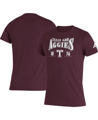 Men's adidas Maroon Texas A&M Aggies Along The Shadow Tri-Blend T-shirt