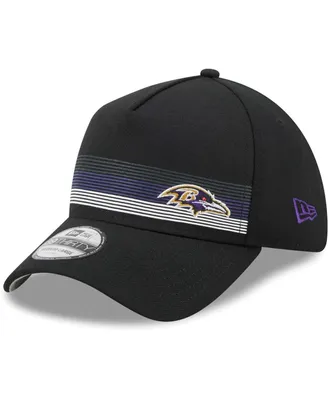 Men's New Era Black Baltimore Ravens Flawless Stripe 39THIRTY Flex Hat