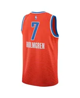 Men's and Women's Jordan Chet Holmgren Orange Oklahoma City Thunder Swingman Jersey - Statement Edition