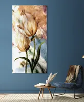 Empire Art Direct "Pastel Fleur I" Frameless Free Floating Reverse Printed Tempered Glass Wall Art, 72" x 36" x 0.2"