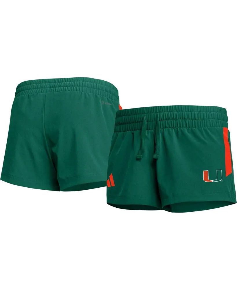 Women's adidas Green Miami Hurricanes 2023 Sideline Performance Shorts