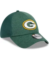 Men's New Era Green Green Bay Packers Stripe 39THIRTY Flex Hat