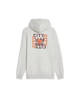 Men's Puma Heather Gray Manchester City FtblCore Graphic Pullover Hoodie