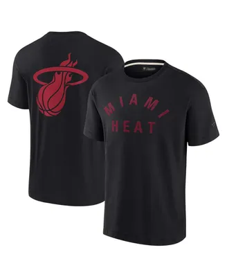 Men's and Women's Fanatics Signature Black Miami Heat Super Soft T-shirt