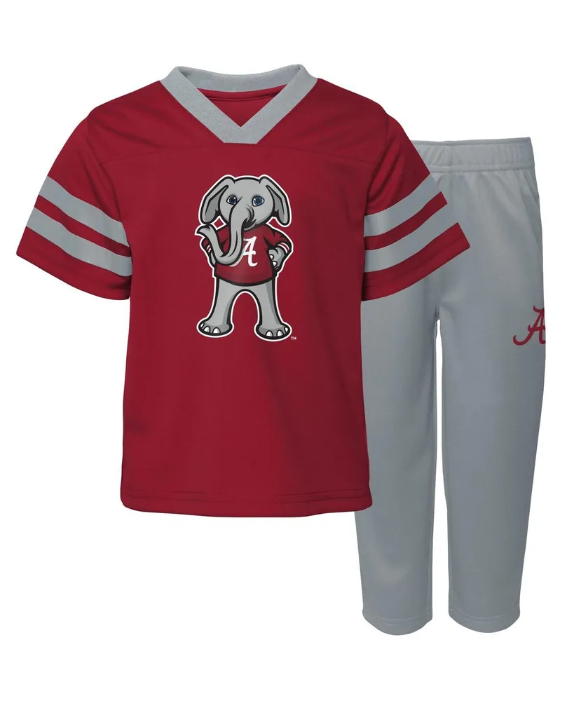 Toddler Boys and Girls Crimson Alabama Tide Two-Piece Red Zone Jersey Pants Set