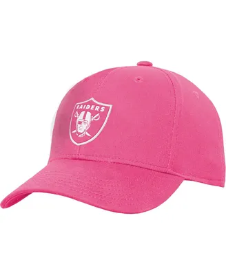 Girls Youth Pink Las Vegas Raiders Adjustable Hat