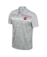 Men's Colosseum Gray Washington State Cougars Cybernetic Polo Shirt