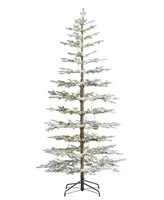 Seasonal Sierra Pine 7.5' Pe Lightly Flocked Tree, 1180 Tips, 300 Warm LEDs, Remote, Storage Bag, Ez-Connect Pole