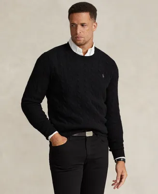 Polo Ralph Lauren Men's Big & Tall Cable-Knit Wool-Cashmere Sweater