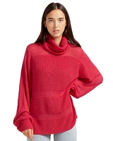 Belle & Bloom Nevermind Sheer Panelled Knit Sweater