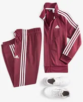 Adidas Womens 3 Stripes Tricot Track Jacket Tapered Track Pants
