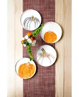 Vietri Pumpkins Assorted Salad Plates - Set of 4
