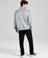 Now This Mens Straight Fit Stretch Jeans Cozy Quarter Zipper Sweatshirt