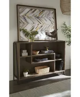 Finch 42" Wood and Metal Accent Bookcase