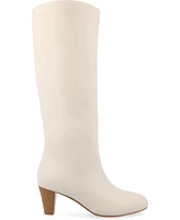 Journee Collection Women's Jovey Kitten Heel Tall Boots