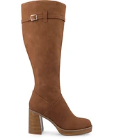 Journee Collection Women's Letice Square Toe Platform Knee High Boots